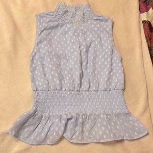 Blue polkadot blouse